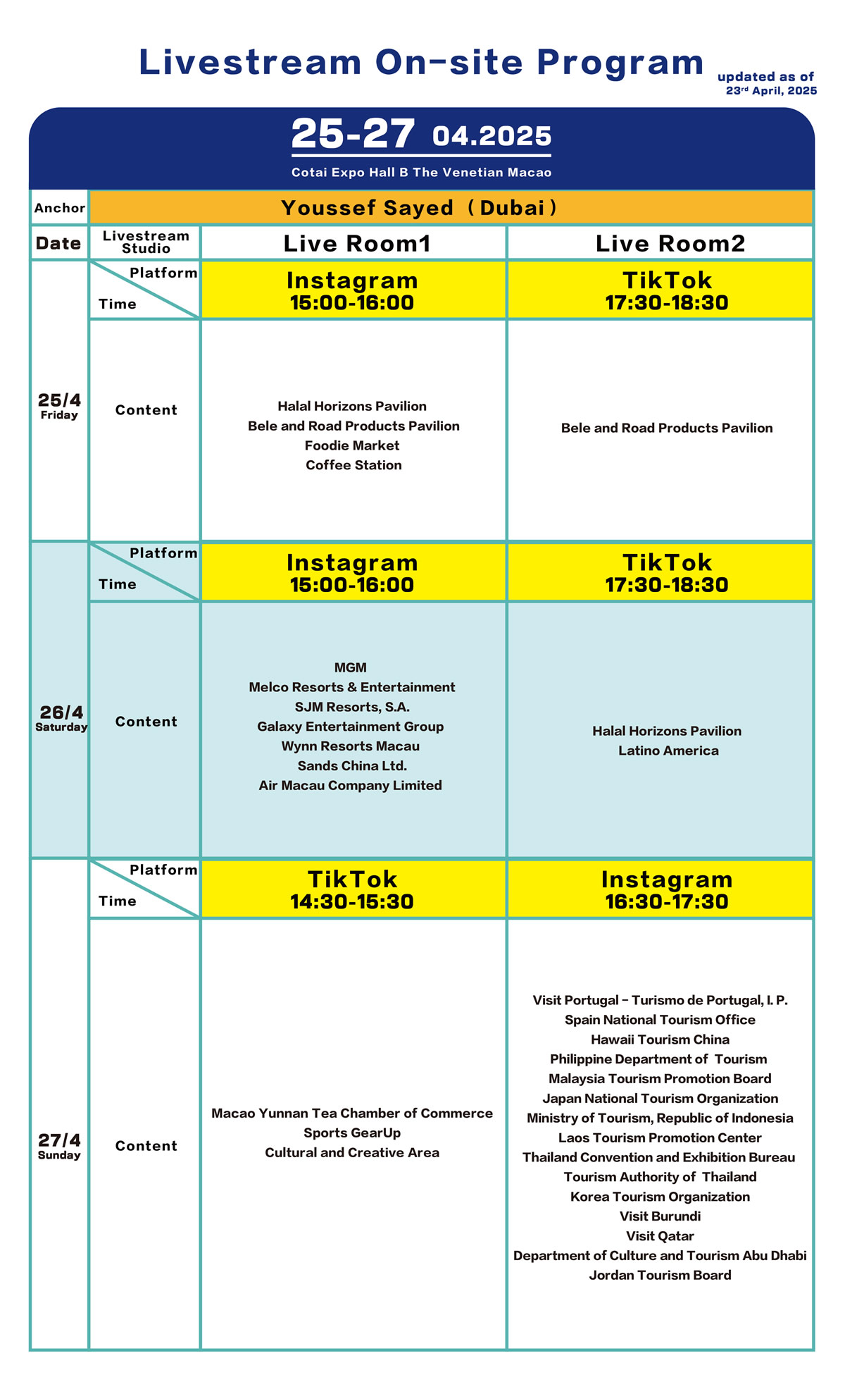 Livestream On-site Pavilion