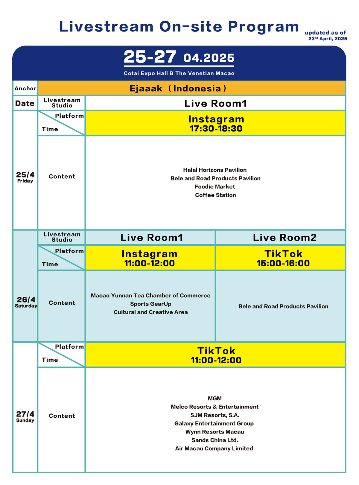 Livestream On-site Pavilion
