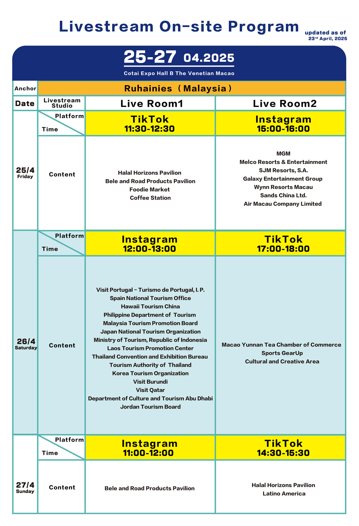 Livestream On-site Pavilion