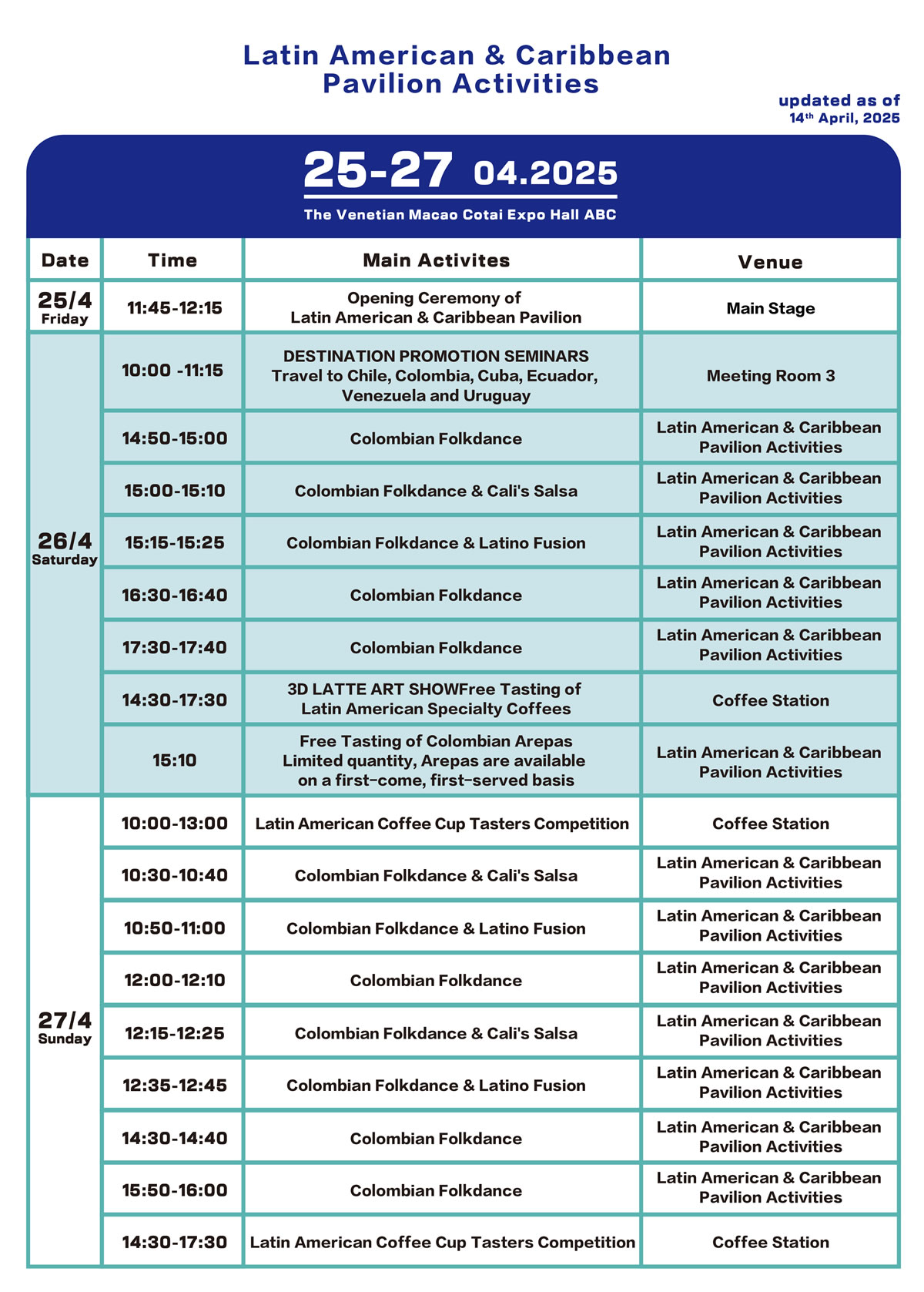 Latin American& Caribbean Pavilion Program