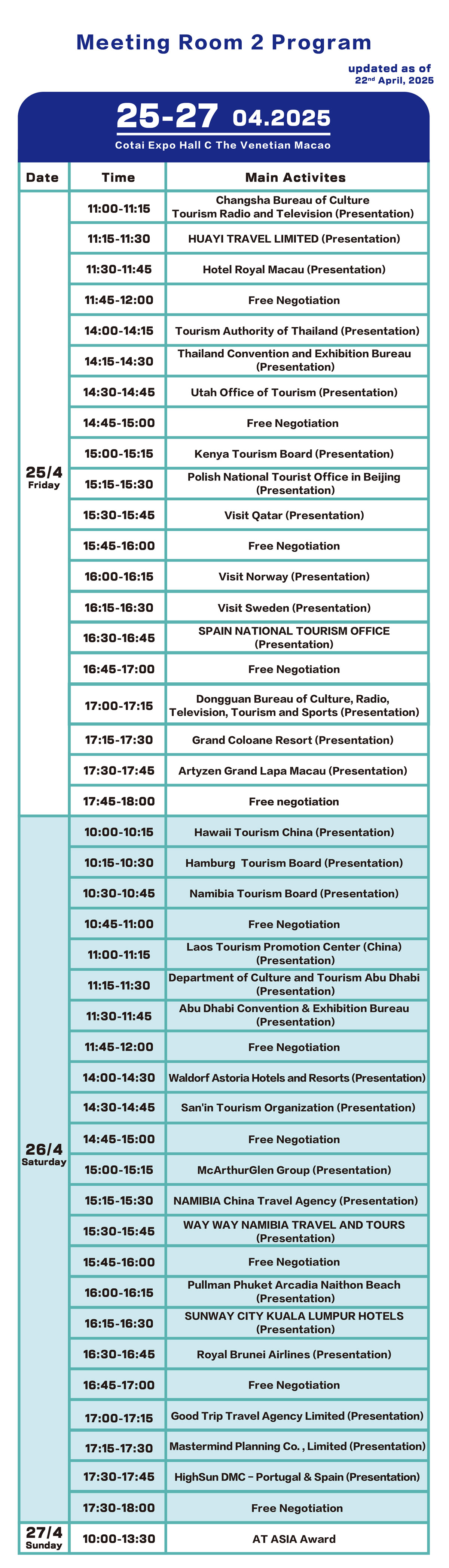 Meeting Room2 Program