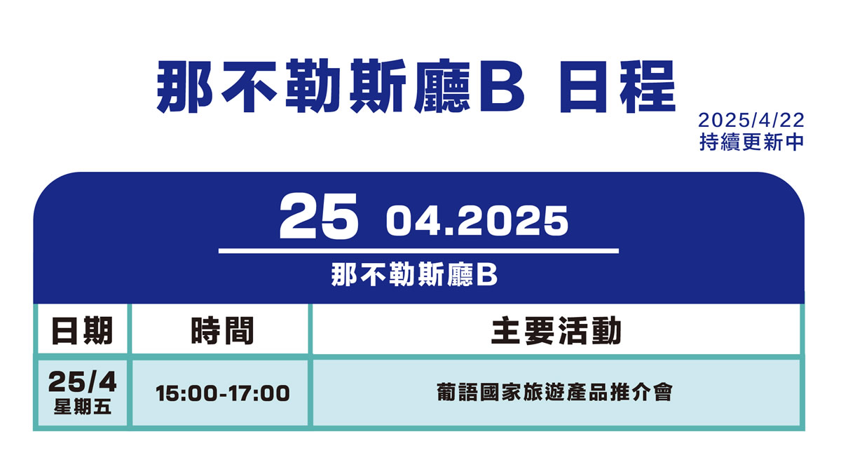 那不勒斯廳日程B